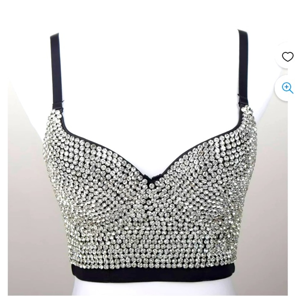 Rhinestone Corset Bra